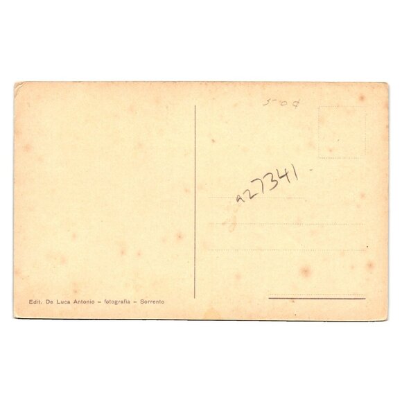 Vintage Sorrento Royal Hotel Postcard Coastal View Cliffside Italian De Luca - Picture 2 of 2